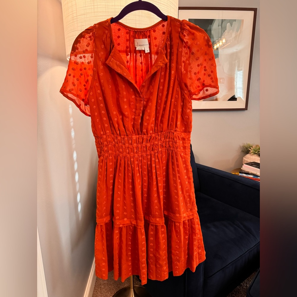 Anthropologie dress, size XS, burnt orange